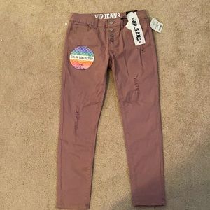 Girls light purple jeans